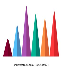 Flat illustration of colorful diagram vector icon for web