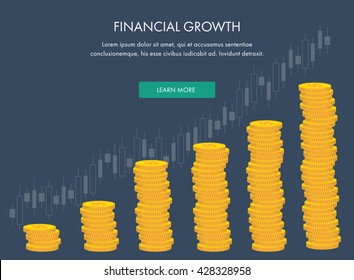 Flat  illustration concepts for business development and planning, teamwork and financial report