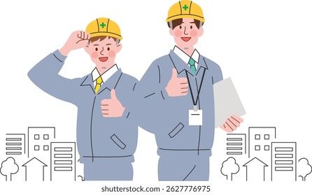 
Flat Illustration of Construction Workers
