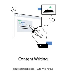 Flat illustration of content writing 