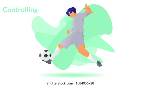 Flat Illustration Control The Ball. Perfect for your project