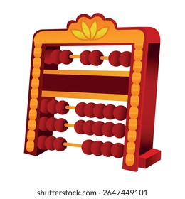 Uma ilustração plana da moldura de contas