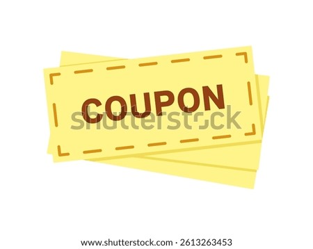 Flat illustration of coupon ticket
