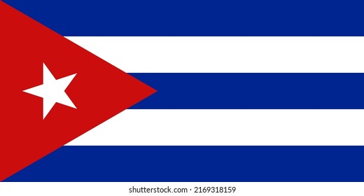 Flat Illustration of Cuba flag