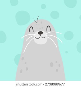 Flat illustration of a Cute seal