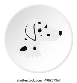  Flat illustration of dalmatians dog vector icon for web