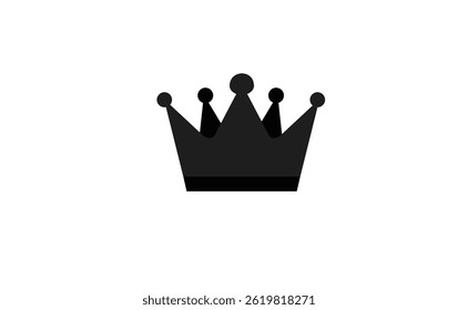 A flat illustration of dark crown isolated on white background.