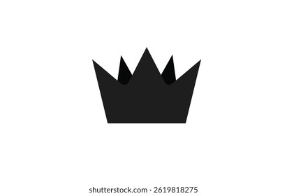 A flat illustration of dark crown isolated on white background.