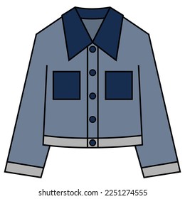 Ilustración plana de Denim Jacket