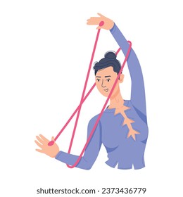 Flat illustration depicting rhythmic rope 