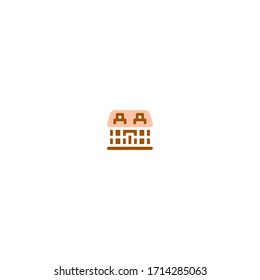 Design der Cottage-Logos in flacher Abbildung