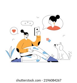 A flat illustration design of cybersecurity