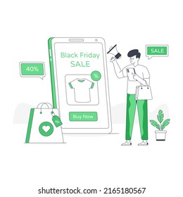 Flat illustration design of online invoice 

