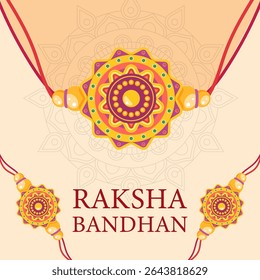 flat illustration design raksha bandhan festival