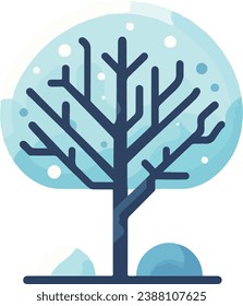 flat illustration design vector art winter icon