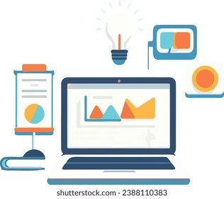 flat illustration design vector art simple icon