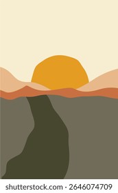 Ilustración plana del paisaje del postre