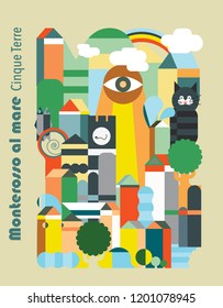 flat illustration and details