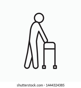  flat illustration of Disabled vector icon for web