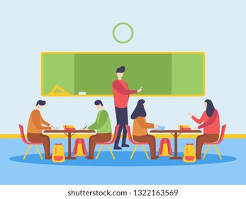 flat illustration for distance education, consulting, training, courses, learn, student life. Modern vector illustration concepts for website and mobile website development