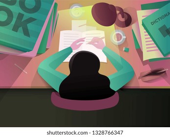 flat illustration for distance education, consulting, training, courses, learn, student life. Modern vector illustration concepts for website and mobile website development