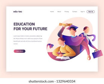 flat illustration for distance education, consulting, training, courses, learn, student life. Modern vector illustration concepts for website and mobile website development