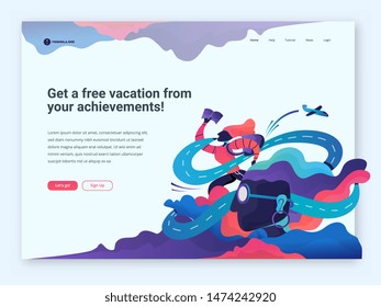 flat illustration for distance education, consulting, training, courses, learn, student life. Modern vector illustration concepts for website and mobile website development
