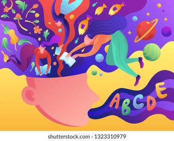flat illustration for distance learning, education, consulting, training, courses. Modern vector illustration concepts for website and mobile website development