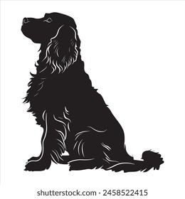 Flat illustration of dog silhouette