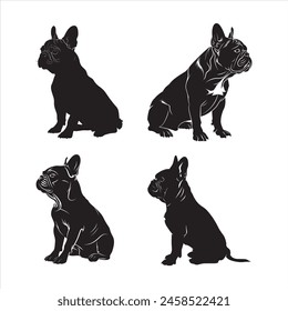 Flat illustration of dog silhouette