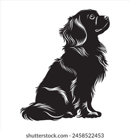 Flat illustration of dog silhouette