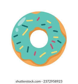 Flat Illustration of Donut Vector. Foods and Drinks Daily Illustration.
