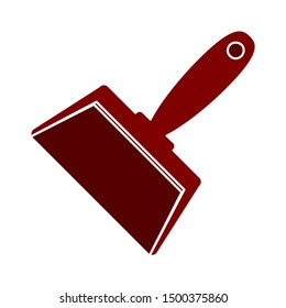 Flat illustration of dustpan vector icon. brush sign symbol