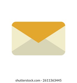 Flat Illustration of an Email Envelope, This simple, flat design depicts a closed email envelope.