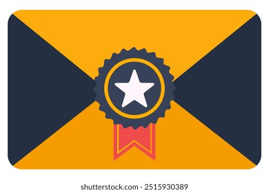 Flat illustration of envelope vector icon isolated on white background.