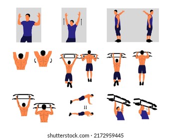 Flat Illustration of Exercise or Training, Build Muscles, Easy to Use, Editable Stroke. Let's Make Your Design Easier.