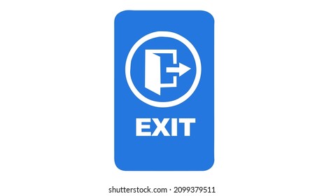 Flat illustration of the exit sign.
 2d vector drawing
