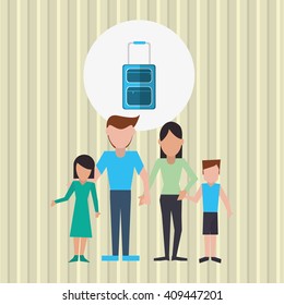 Flat illustration of family design