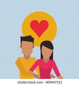 Flat illustration of family design