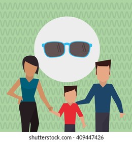 Flat illustration of family design