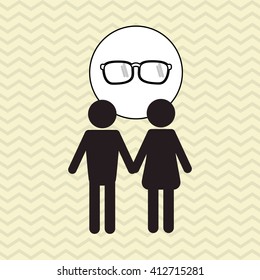 Flat illustration of family design, people icon