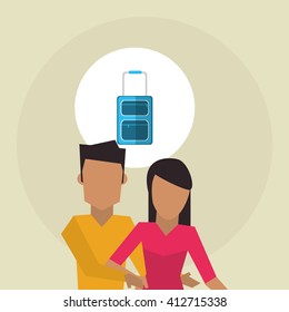 Flat illustration of family design, people icon