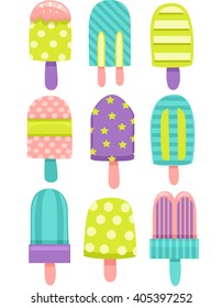 Ilustración plana con partículas coloridas