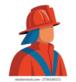 Flat illustration firefighter icon designed for web use showing emergency rescue safety service protection and public response concept