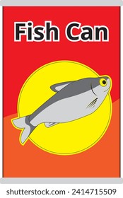Flat Illustration of a Fish Can