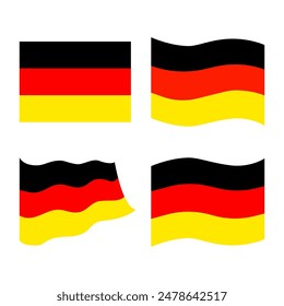 Flat illustration of the flag of Germany.