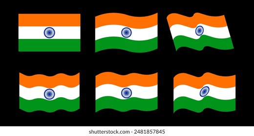 Flat illustration flag of india