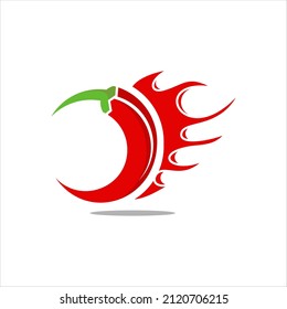 Ilustración plana del vector de chile caliente