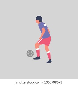 Flat illustration of football player isolated on a light background