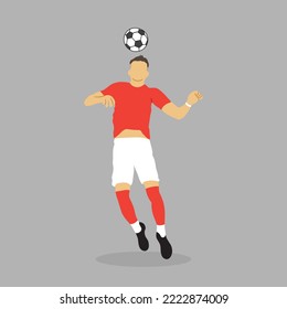 flat illustration of football player vector